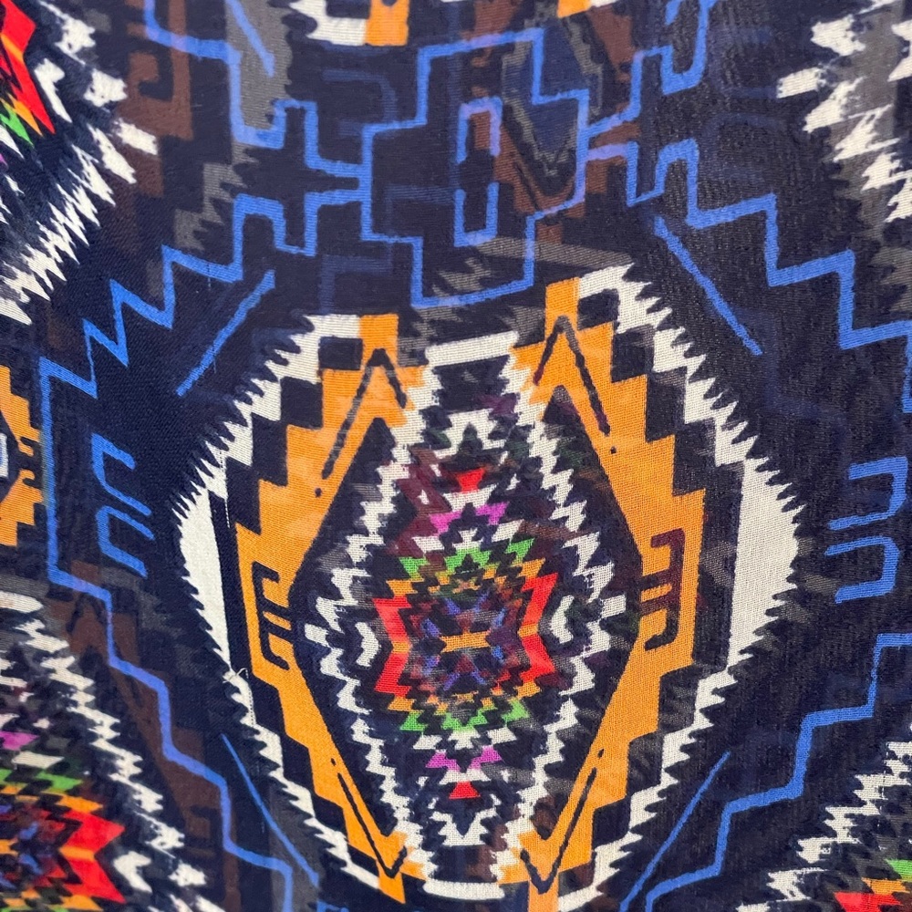 5 for $25 Semi-sheer southwestern flared tank top - Picture 3 of 4